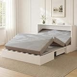 EGOHOME Tri-Fold Memory Foam Mattress, 6 inch Full Folding Mattress with Collapsible and Washable Cover, Travel and Guest Mat, 75"×54"×6", Grey