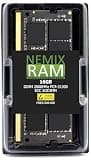 NEMIX RAM 16GB (1X16GB) DDR4 2666MHz PC4-21300 2Rx8 1.2V CL19 260-PIN ECC Unbuffered SODIMM NAS Memory Compatible with Synology Diskstation DS923+