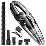 Texvora Cordless Handheld Vacuum Cleaner, Mini Portable High-Power Wireless Car Vacuum for Dust and Pet Hair, with Multiple Attachments, Rechargeable Battery, US Plug for Car and Home Cleaning