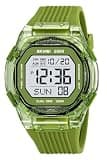 Gosasa Fashion Digital Sports Watch 50M Waterproof Transparent Square Case Lightweight Outdoor Watch for Women Men with EL Backlight, Dual Time, Alarm, Stopwatch
