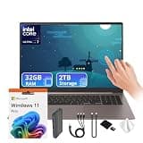 LG Gram Max 17" Copilot+PC for Business, 3.39 lbs Light Touchscreen Laptop,Long Battery,Intel Ultra 7,Dual Thunderbolt 4,32GB RAM, 2TB Storage (1TB SSD+1TB Dock),Wi-Fi 7,Windows 11 Pro,Bronze