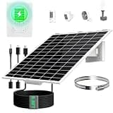 20Watt Solar Panel Kit with Built-in 31200mAh Battery Output: 12V/1A Features 9.8ft DC 5.5 * 2.1mm Ports Compatible with Security Cameras, Outdoor Lights & More