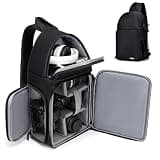 CADeN Camera Bag Sling Backpack for DSLR/SLR Mirrorless Camera Waterproof, Camera Case Compatible for Sony Canon Nikon Camera and Lens Tripod Accessories Black
