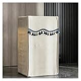 CHZDPP Custom Safe Cover Disguise with Double Zip, Washable Home Safe Covers for Washing Machine/Stereo/Freezers, Chenille Fabric Safety Cover with Tassel(White,50x35x60 cm/20"x14"x24")
