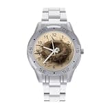 NTVOWPZO Three-Hand Analog Stainless Steel Watches for Men Easy Reader