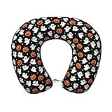 HYQMXGFGYS Ghosts Pumpkins Travel Pillow Ghost Pattern Memory Foam Neck Pillow for Car Home