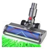 Dust Detection Replacement Brush Head,Compatible For Dyson,V6 DC58 DC59 DC61 DC62 DC74,LED Green Light Floor& Carpet Cleaner Attachmen