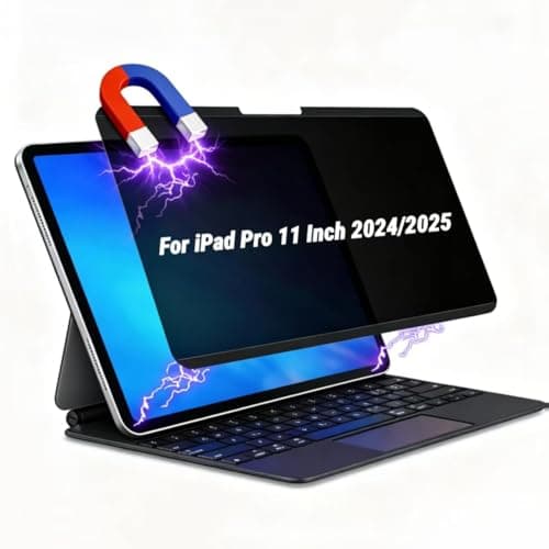Hoktods Magnetic Privacy Screen for 11 Inch iPad Pro M5 M4 (2024-2026), Removable Matte Anti-Glare Blue Light Filter, Easy to snap on for privacy and take off for drawing, ideal for office and travel use