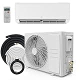 9000 Btu Mini Split AC Heating System, Wifi Enabled Mini Split Air Conditioner with 18.5 SEER2 Inverter, Heat Pump, 208-230V for Rooms Up to 450 Sq. Ft, White