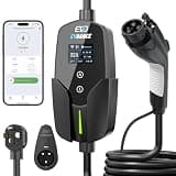 EVDANCE Level 2 EV Charger, 32A 7.68kW Portable Electric Vehicle Charging Station, 25FT Cable, APP Control, Delay Time & Adjustable Current, Fast Home EV Charger Compatible with All J1772 EVs