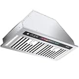 Elexnux 30 in. 900 CFM Convertible Insert Range Hood in Stainless Steel with Smart Voice/Touch Control, 4-Speed Exhaust Fan HDWXDOE01