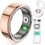J-BRAUV Smart Ring for Women & Men, IP68 Waterproof Fitness Tracker Ring with Heart Rate, Blood Oxygen & Sleep Monitor, Health Tracker Ring Compatible with iOS & Android, No Subscription Fee (#9)