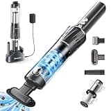 XenonLab Handheld Vacuum Cordless 25000Pa Car Vacuum 3-in-1 Handheld Vacuum, Includes Smart Display and Charging Base Hand Vac Cordless Rechargeable One-Touch Empty for Home/Pet/Car (Silver)