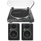 Audio-Technica AT-LP60XBT Wireless Belt-Drive Turntable Bundle with Mackie CR3.5BT Powered Studio Monitors — Automatic Vinyl Record Player System for Beginners, Apartments, and Streaming