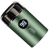 Metal Shaver, USB Rechargeable Mini Electric Grooming Tool with Digital Display, Waterproof Design for Car and Travel Use, 2.76 x 1.57 in