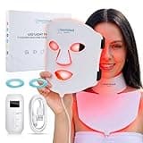 Nourished Bodynskin LED Light Therapy Face & Neck Mask - Facial Skin Care Device - 7 Colors Red & Blue - Rejuvenation, Anti-aging Product for Wrinkles