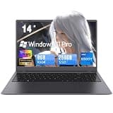 KINOBUC 14" FHD Laptop, Intel 6500Y, 8GB RAM, 256GB SSD, Windows 11, WiFi 5, Bluetooth 5.0, Office Ready, for Student & Home Office, Gray