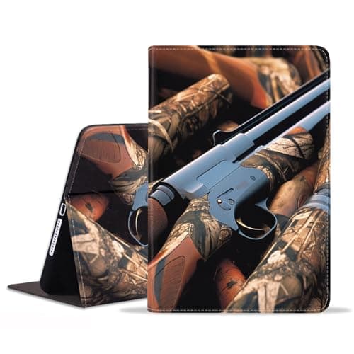 BWOOLL Case for Samsung Galaxy Tab A11 Plus 2025 / Samsung Galaxy Tab A9 Plus 2023 11 Inch, Slim Lightweight PU Leather Stand Cover with Auto Wake/Sleep, Hunting Camouflage Bullets Decoy