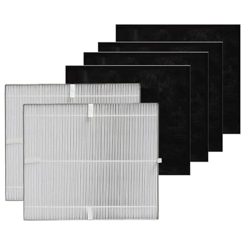 Maostair MD1-0022 Replacement Filter Compatible with Vornado Air Purifier Model AC300, AC350, AC500, AC550, PCO200, PCO300, PCO375DC, PCO500, PCO575DC 2 H13 True HEPA Filter+4 Activated Carbon Filters