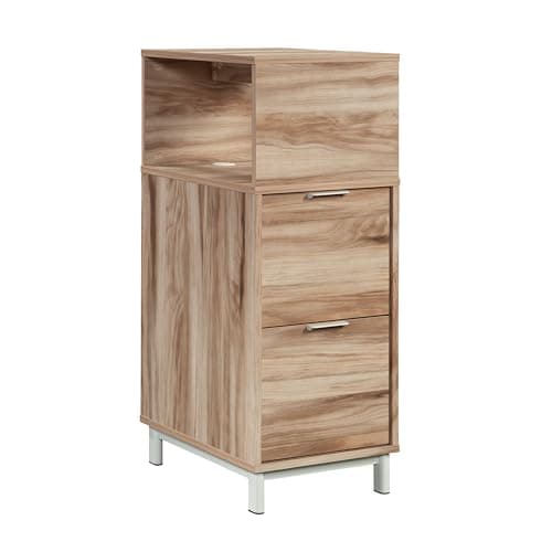 2 Drawer Small File Cabinet with Lock, Under Desk Locking Storage Drawers Organizer for Home,Modern Office Engineered Wood Filing Cabinets,AcaciaWood