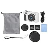 Tbest 88MP 8K Camera 18X Zoom Autofocus Dual Battery WiFi Mirrorless Camera with Lens Cap (White)