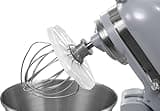 Whisk Wiper® PRO for Stand Mixers - Mix Without The Mess - The Ultimate Stand Mixer Accessory - Compatible With KitchenAid Tilt-Head Stand Mixers - 4.5qt, 5qt (Color: Clear)