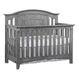 Pemberly Row Modern Wood 4 in 1 Convertible Crib in Graphite Gray Finish, Nursery Furniture for Infant and Toddler Sleeping, Converts to Multiple Bed Configurations for Growing Children