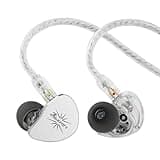 Linsoul Kiwi Ears Belle 10mm DLC Dynamic Driver in-Ear Monitor, HiFi Wired Earbuds with Dual Silver-Plated Cables, Professional IEM for Stage Performance/Gaming/Music Production (Typec MIC, Silver)