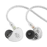 Linsoul Kiwi Ears Belle 10mm DLC Dynamic Driver in-Ear Monitor, HiFi Wired Earbuds with Dual Silver-Plated Cables, Professional IEM for Stage Performance/Gaming/Music Production (Typec MIC, Silver)