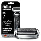 Braun Series 7 Electric Shaver Replacement Head, Easily Attach Your Shaver Head for a Shave as efficient as Day one, Compatible with New Generation Series 7 Shavers, 74S, Silver