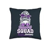 Family Support Lupus Awareness Purple Ribbon Throw Pillow