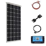 MDYHY 400w Monocrystalline Solar Panel 800w 18v Solar System Kit Pv Module Battery 20a Controller Pv Connector for Home, Caravan, Caravan, Boat.,One