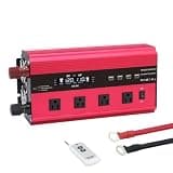 1PCS 6000W Pure Sine Wave Inverter 12V 110V 12v/24v to AC 110v Voltage Converter Car Solar Power Inverter(M12V-110V-60hz Red)