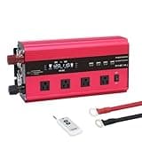 1PCS 6000W Pure Sine Wave Inverter 12V 110V 12v/24v to AC 110v Voltage Converter Car Solar Power Inverter(M12V-110V-60hz Red)