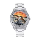 FekiLoot Watches for Men Big Face Stainless Steel Wristwatch Casual Watch