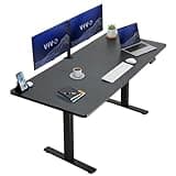 VIVO Electric 71 x 30 in Standing Desk, Memory Height Adjustment, 1B Series, Holds 220 lbs, Black Top Black Frame, DESK-KIT-1B7B
