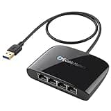 Cable Matters USB to 4-Port Gigabit Ethernet Switch for Network Sharing with TV, Laptop, Gaming Console, (USB Ethernet Splitter, USBA Network Switch)