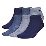 adidas Mens Athletic Cushioned Low Cut Ankle Socks (6 Pairs) Durable & Comfortable