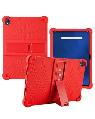 for Onn 11 Inch 2026 Tablet Case,BOVUGAC Adjustable Stand Shockproof Easy Installation Silicone Protective Shell for Onn 11" 2026 Case Cover.(Red)