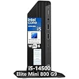 HP Elite Mini 800 G9 Desktop Computer PC for Business Office use, Intel i5-14500 (64GB DDR5 RAM, 2TB SSD), Ultra-Compact Design for Video Editing & Coding, Keyboard & Mouse Included, Windows 11 Pro