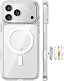 TORRAS Stronger Magnetic & Anti-Yellowing for iPhone 17 Pro Max Case Clear, Fit for MagSafe, Military Grade Drop Protection, Camera Control, DIY Button, Slim for iPhone 17 Pro Max Case Diamond Clear