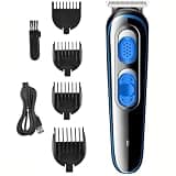DAXXIN Hair Cutting Tool, Rechargeable Hair Clippers USB Mini Professional Beard Trimmer and Hair Clipper for Men