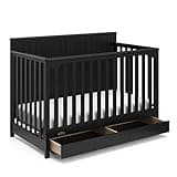 Graco Hadley 5-in-1 Convertible Crib with Drawer, Black