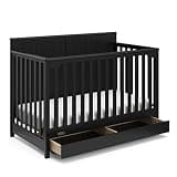 Graco Hadley 5-in-1 Convertible Crib with Drawer, Black