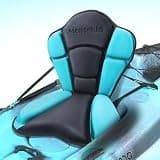 Montekin Thickened Kayak Seat with Back Support, Sit On Top Cushioned Canoe Backrest Molded Foam Seat for SUP Paddle Board Fishing Boat Long Trip (Black Light Blue)