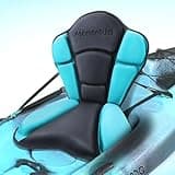 Montekin Thickened Kayak Seat with Back Support, Sit On Top Cushioned Canoe Backrest Molded Foam Seat for SUP Paddle Board Fishing Boat Long Trip (Black Light Blue)