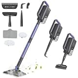 Gatlei Steam Mop Cleaner with Detachable Handheld Steamer, 6-in-1 Multi Accessories, Removable Water Tank, 23FT Power Cable, Lightweight, Steam Cleaner for sealed Hard Floors (Violet)