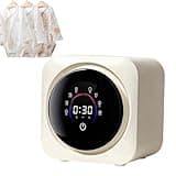 Mini Washer Dryer, Portable Lingerie Washing Machine, 7 Washing Programs, 65℃ Hot Air Drying, Quick Wash & Dry in 1h, 36w Wash Power, With Stainless Steel Drum, Daily Use Socks(Wallmount)
