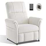AMADA HOMEFURNISHING Power Recliner Chair for Adults, Adjustable Modern Chenille Reclining Chair with Side Pockets, Remote, Footrest, Thick Seat Cushion for Home Theater, Living Room, Bedroom & RV