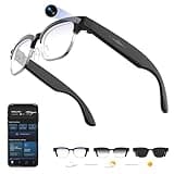 AI Smart Glasses with Camera, 8MP Anti-Shake Bluetooth Camera Glasses, 1080P Video Recording Dual Mic Noise Reduction, Real Time Translation&Simultaneous Interpretation, 290mAh Capacity(W630)